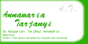 annamaria tarjanyi business card
