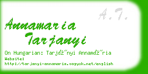 annamaria tarjanyi business card